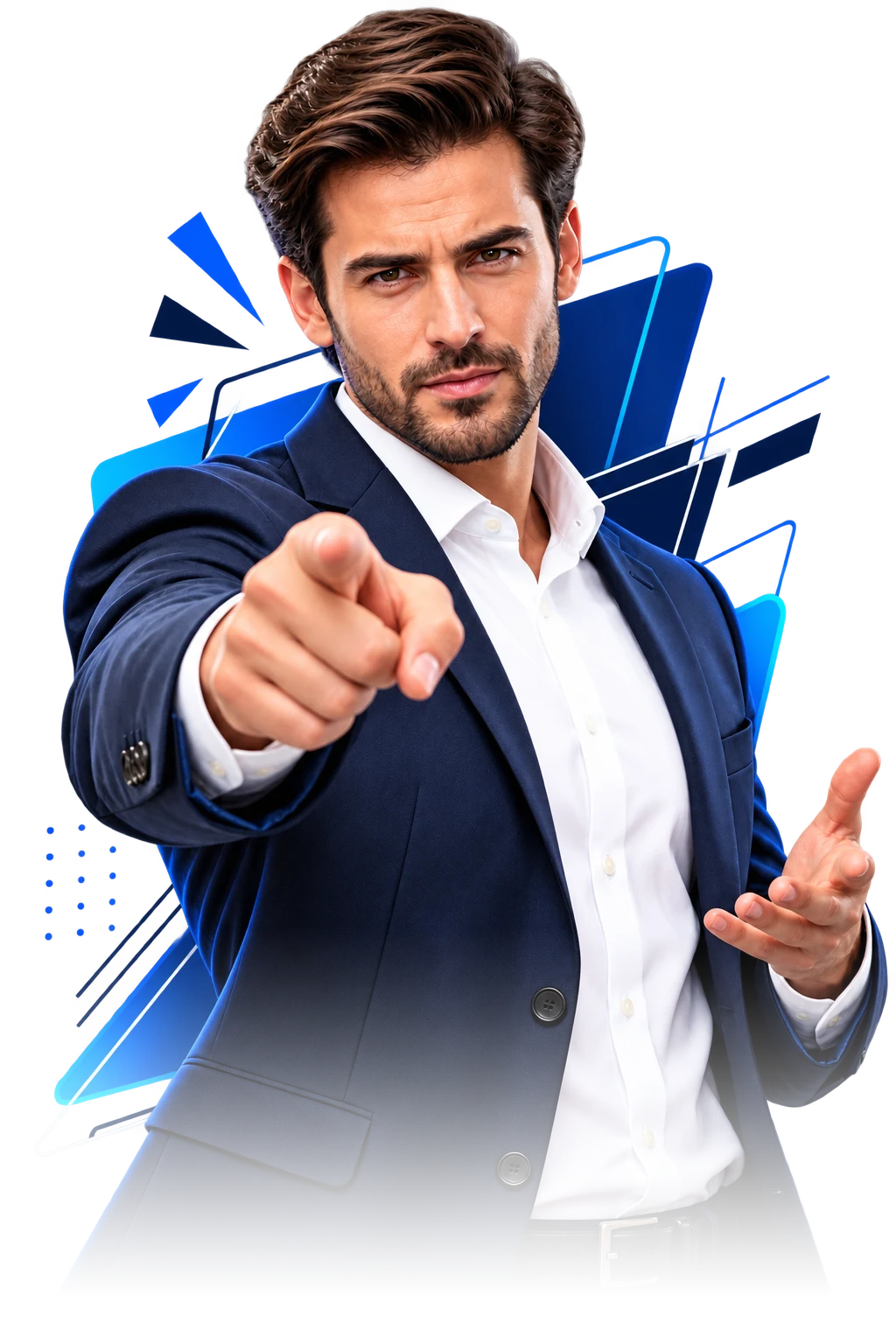 Confident man pointing at you