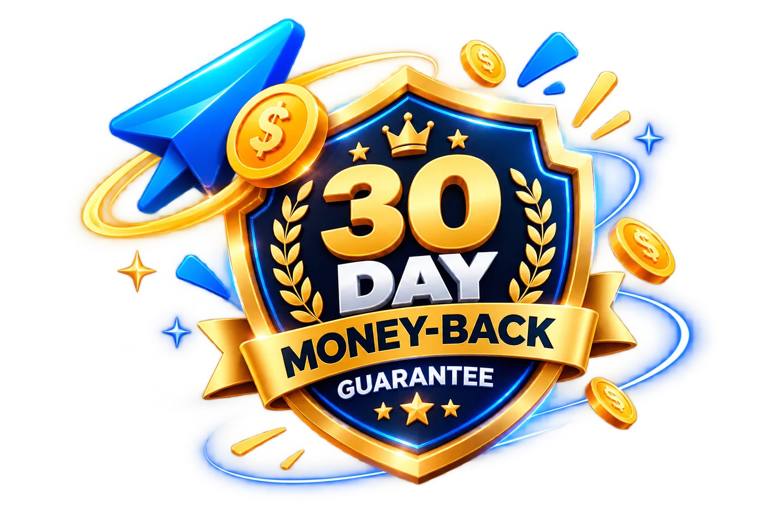 30-day money-back guarantee badge